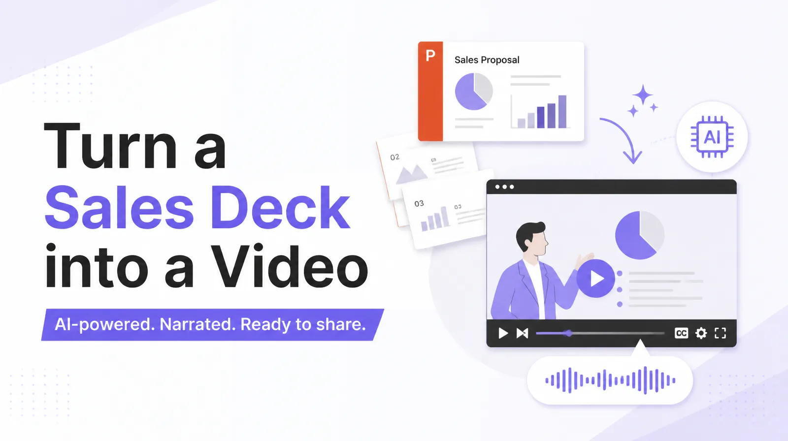 A sales proposal deck being turned into a narrated video